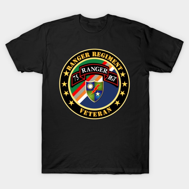 Ranger Regiment Veteran - Scroll - DUI T-Shirt by twix123844